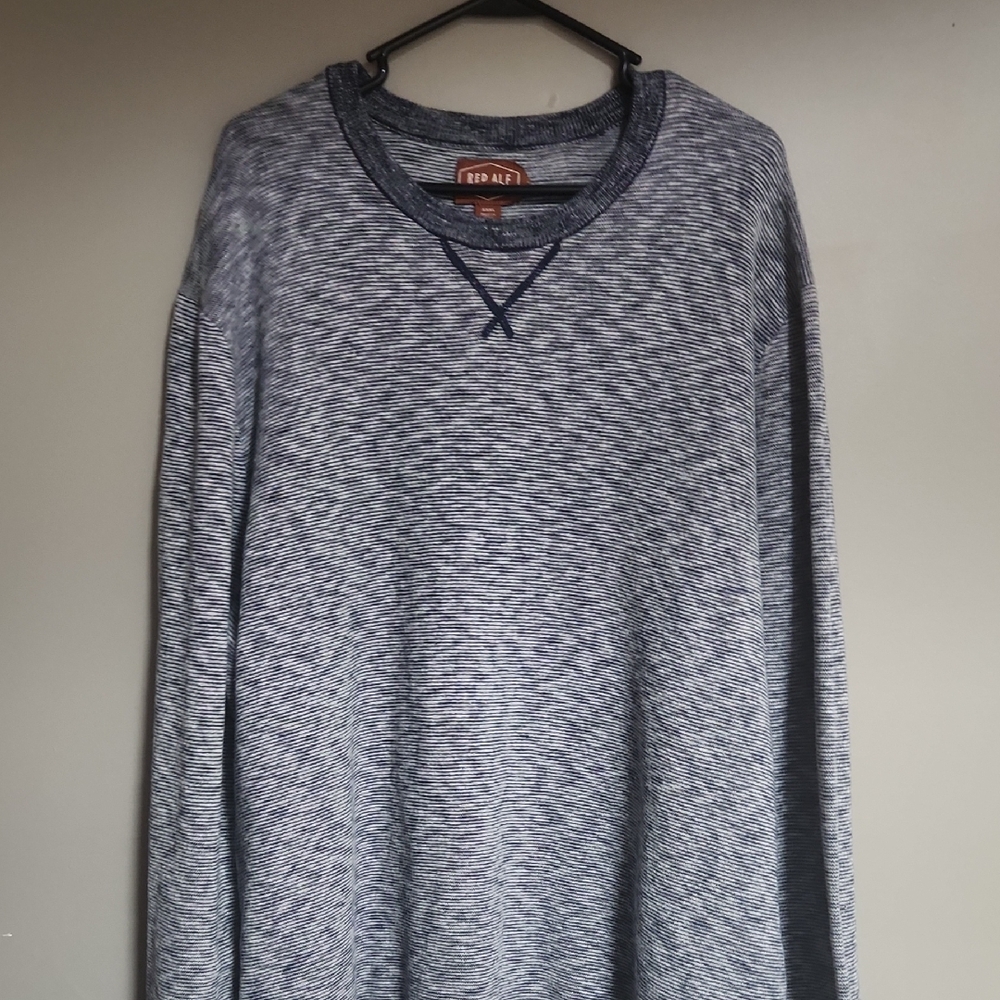 Blue Crewneck Sweater with Soft Knit and Relaxed Fit